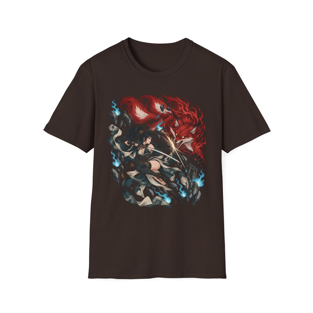 Fox Spirit | Samurai Warrior | Japanese Anime Graphic Shirt