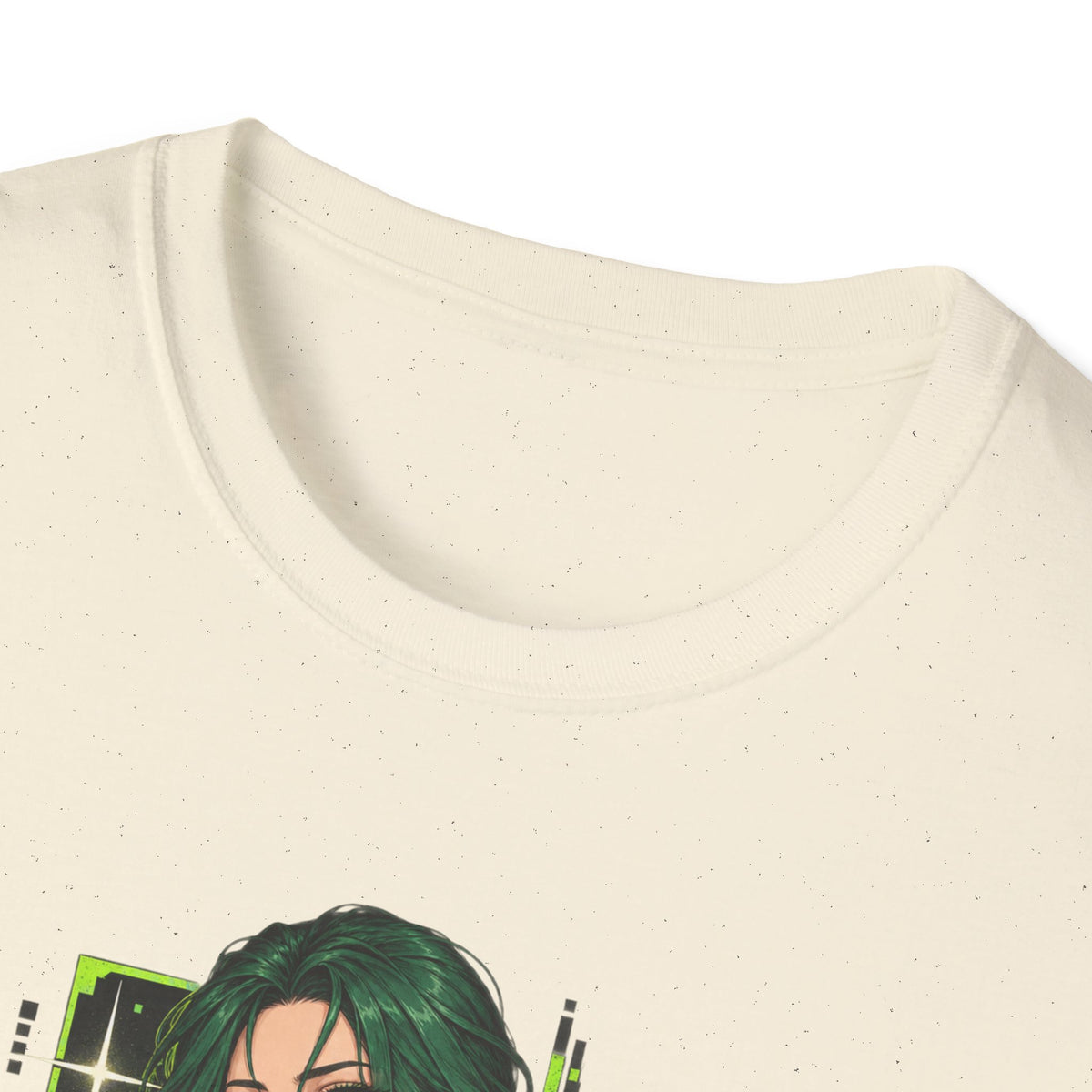 Jade | Anime Green-Haired Sexy Pin Up Girl Warrior Graphic Shirt