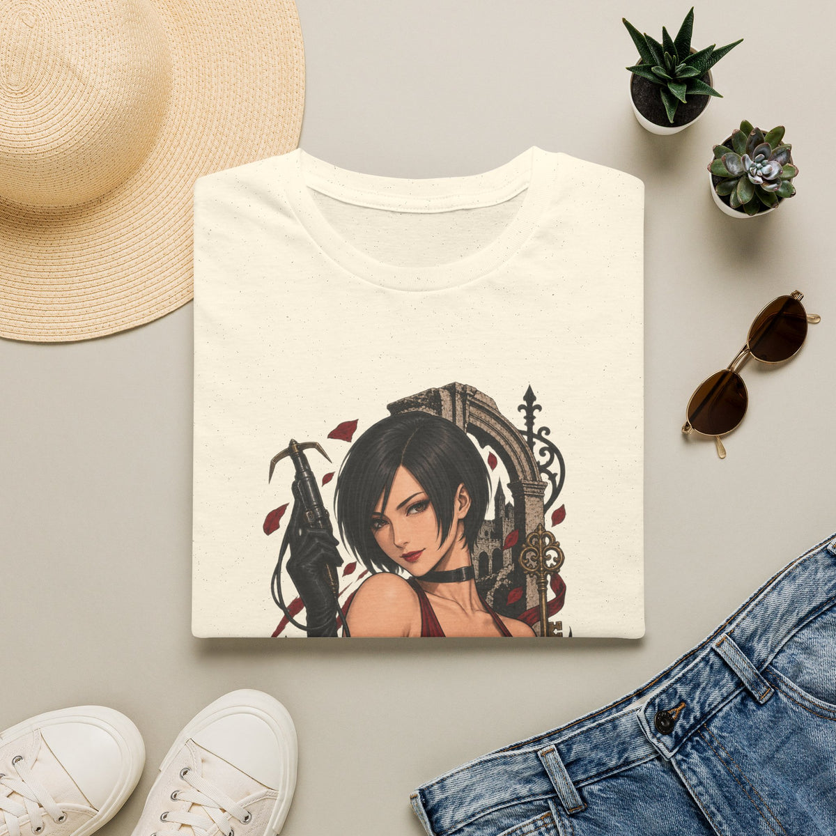 Ada Wong | Residsent Evil Gothic Anime Pin Up Girl T-Shirt