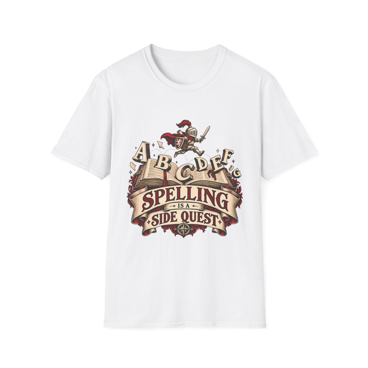 Spelling Is a Side Quest | Funny Spelling & Knight T Shirt