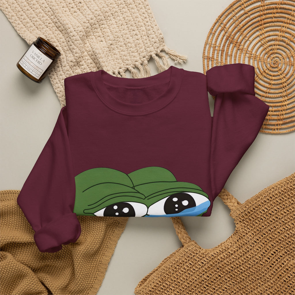 Crying Pepe Graphic Sweatshirt