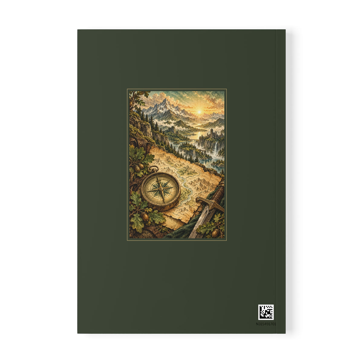 Fantasy Adventure A5 Lined Notebook Quest Journal Map Art 150 Pages