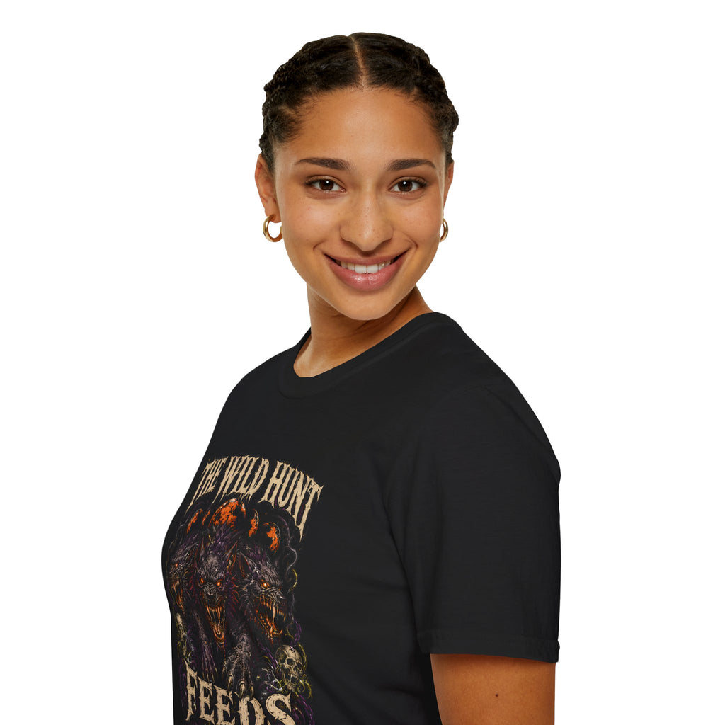 The Wild Hunt Feeds Wolf Halloween Wild Hunt Graphic Tee