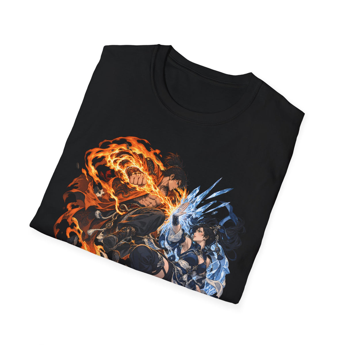 Elemental Battle | Fire vs Ice | Ninja Japanese Fantasy T-Shirt