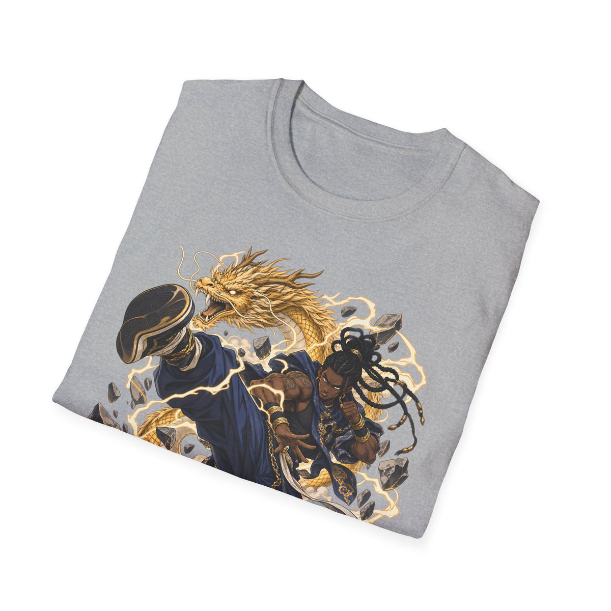 Golden Dragon | Ninja Dragon Kick | Martial Arts Warrior T Shirt