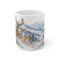 Winter Deer Mug | Snowy Woodland Watercolour | Nature Lover Gift