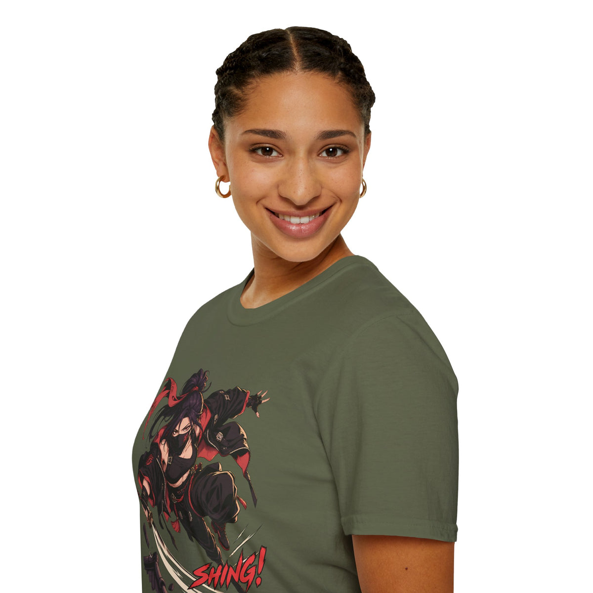 SHING! | Rooftop Samurai Girl | Japanese Anime Style Fight Shirt