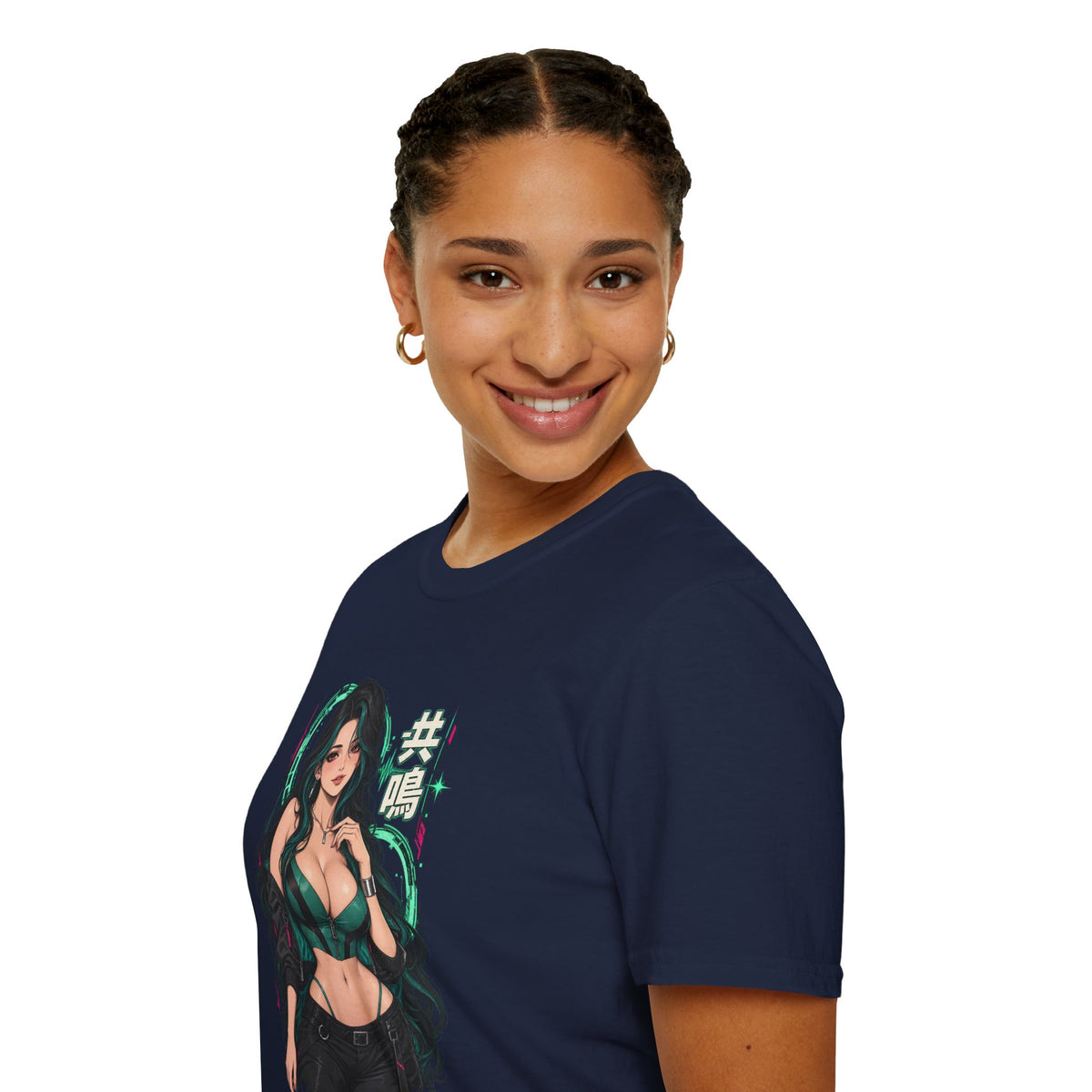 Jade | Sexy Anime Pin Up Girl | Waifu Graphic T‑Shirt