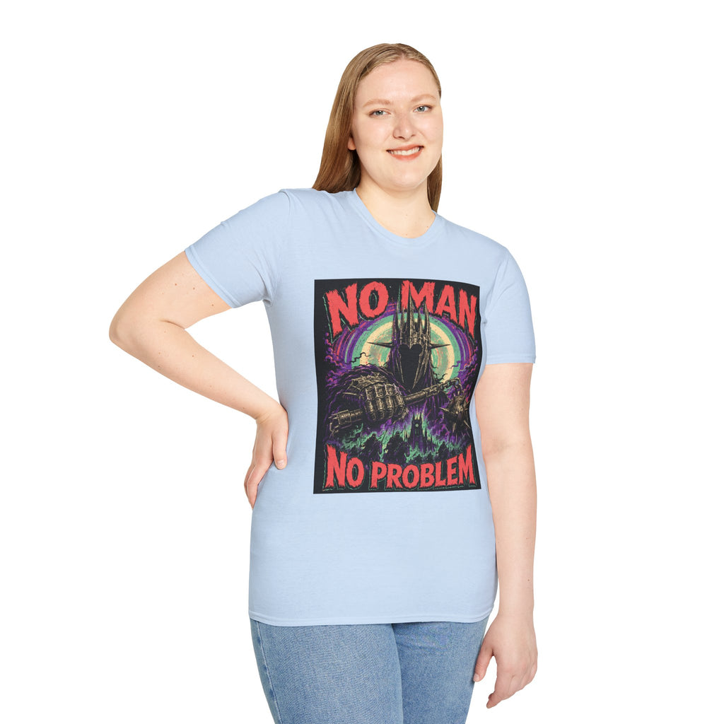 No Man No Problem T-Shirt — Retro Gothic Castle Graphic Tee