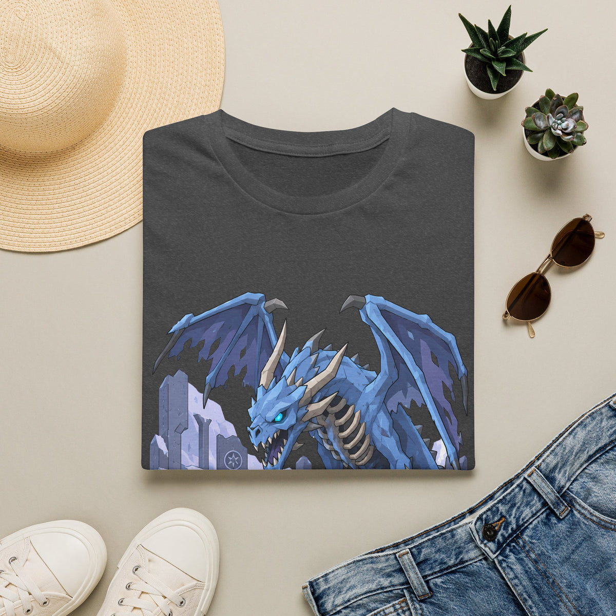 Vorkath Blue Ice Dragon T-Shirt - Fantasy Dragon Graphic Tee