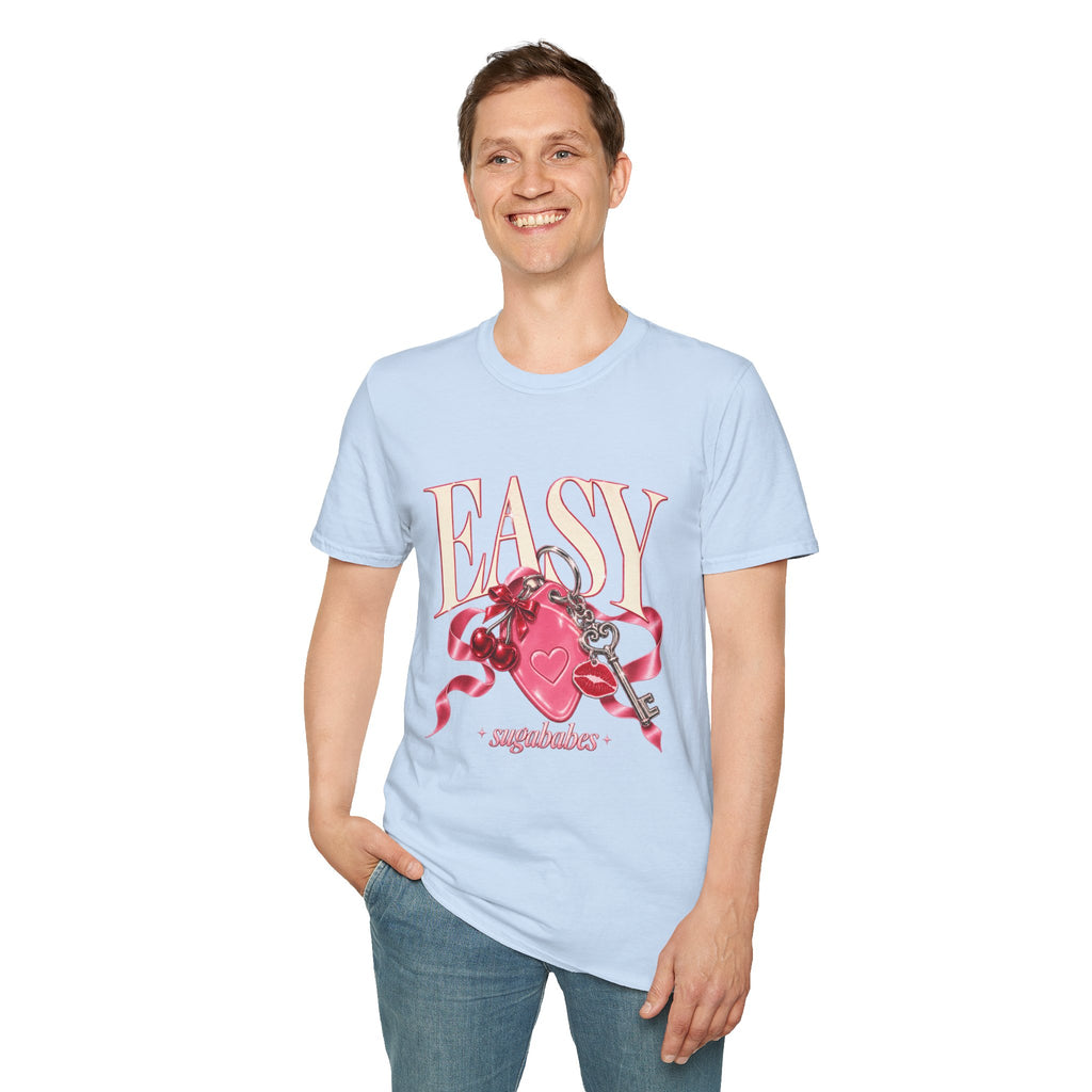 Sugababes | Easy Lockheart Pink Key & Heart Graphic T Shirt