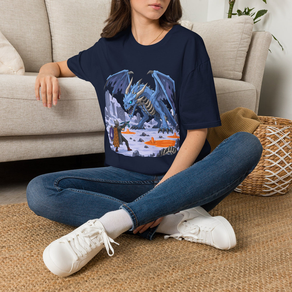 Vorkath Blue Ice Dragon T-Shirt - Fantasy Dragon Graphic Tee