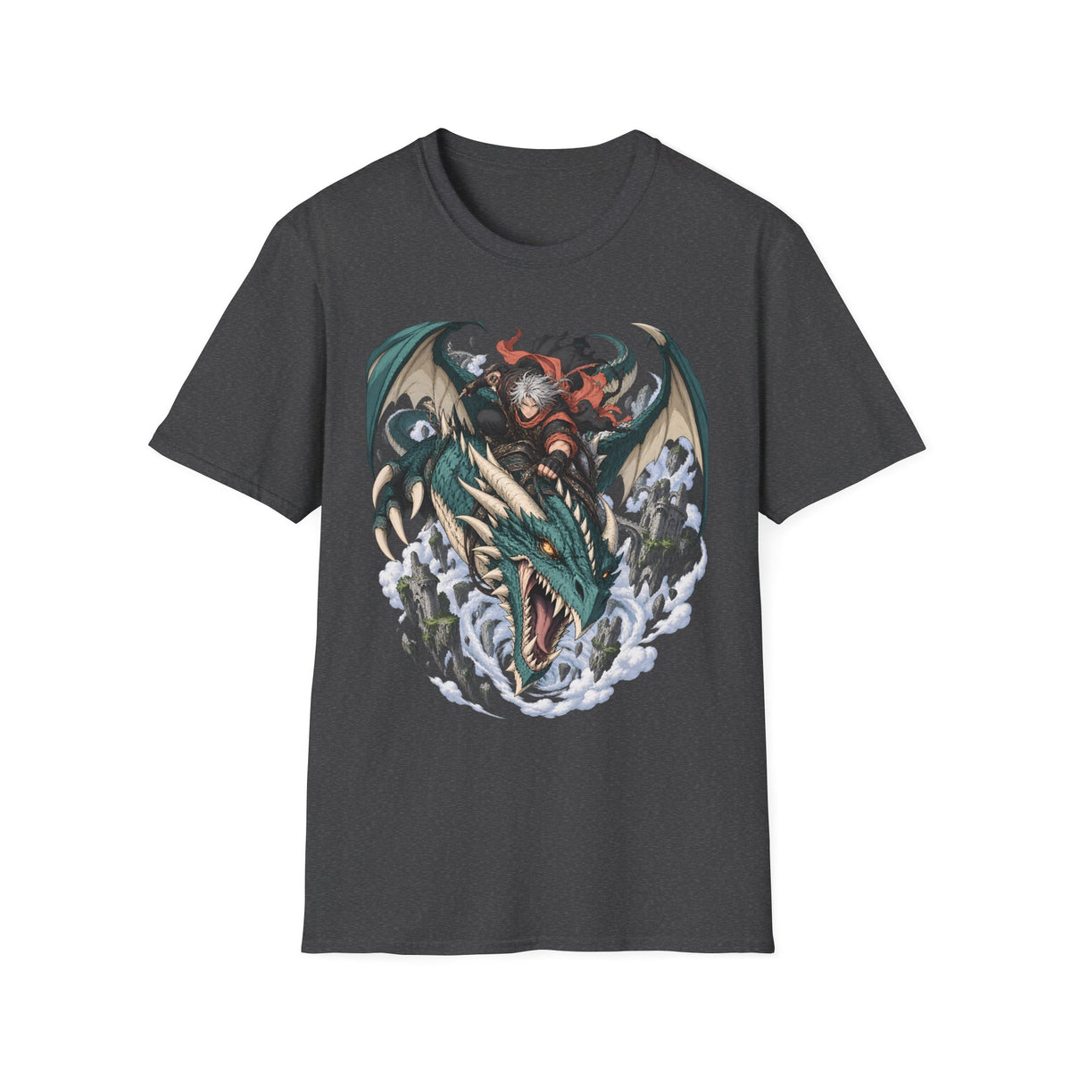 Dragon Rider | Japanese Anime Style Fantasy Sea Serpent T-Shirt