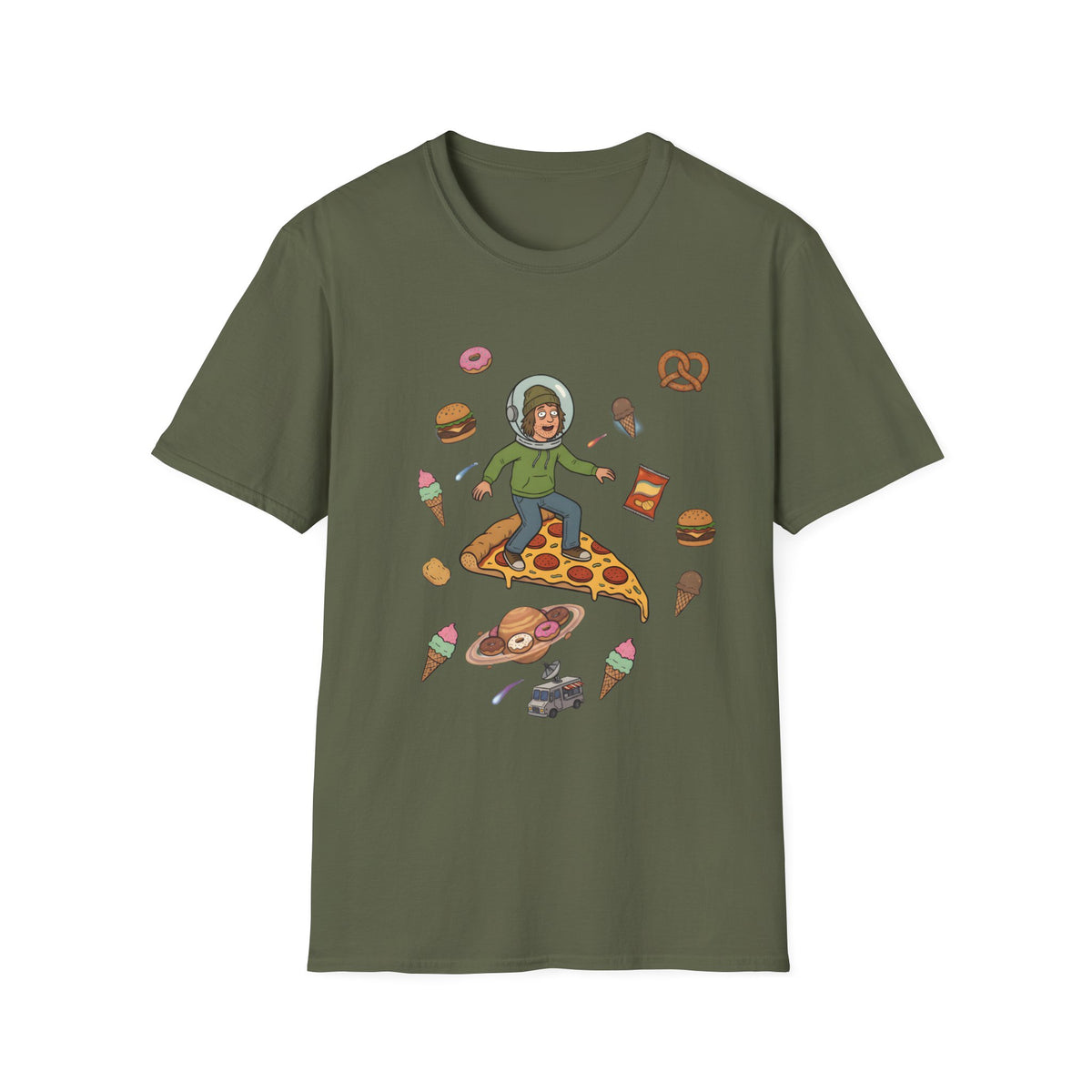 Pizza Ride - T-Shirt, Stoner / Weed Culture Stoner Design