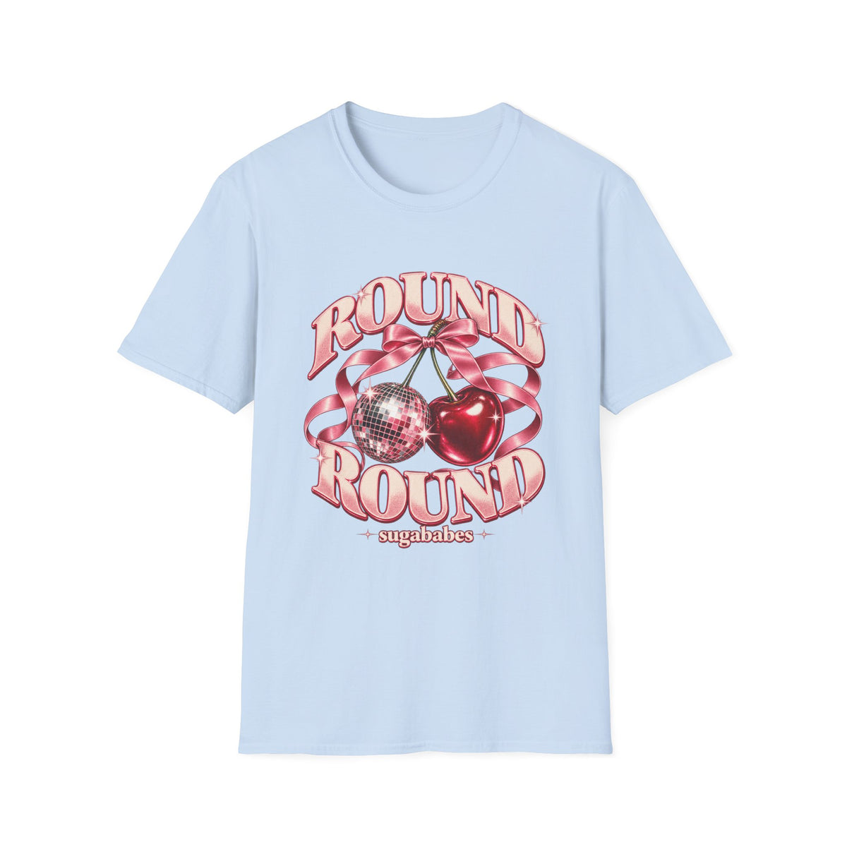 Round Round | Sugababes | Cherries and Disco Ball Graphic T Shirt