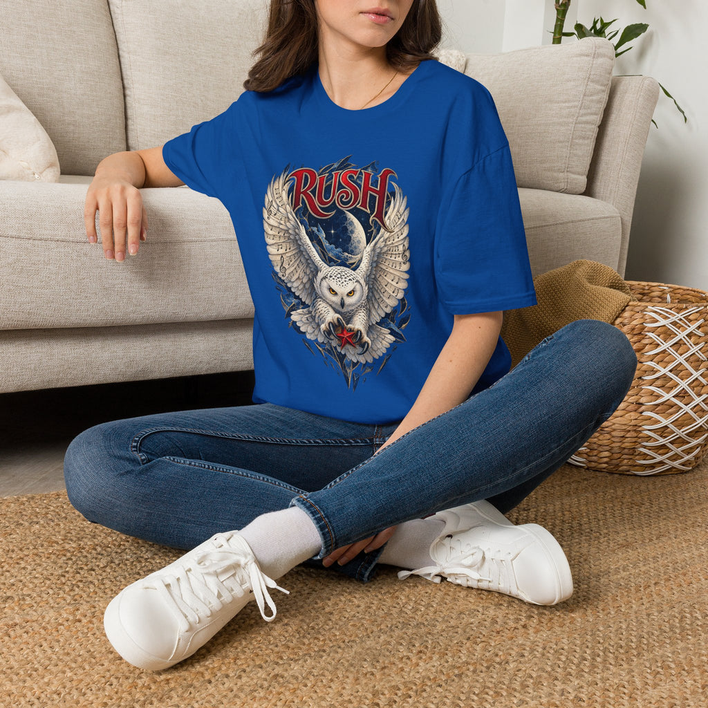 Rush | Fly by Night | Prog Rock | Owl Band Graphic T-Shirt