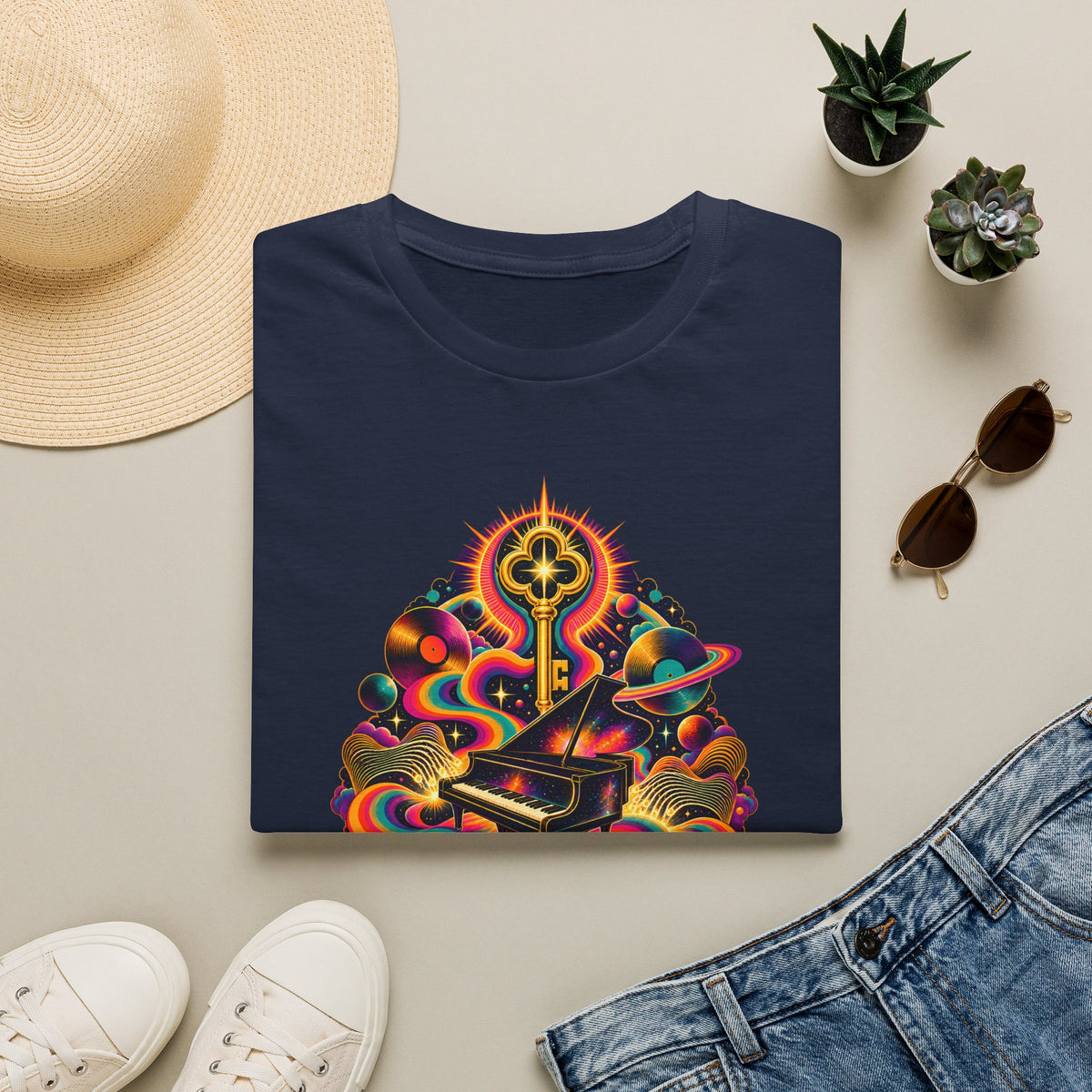 Stevie Wonder Psychedelic Key Songs In The Key of Life T-Shirt