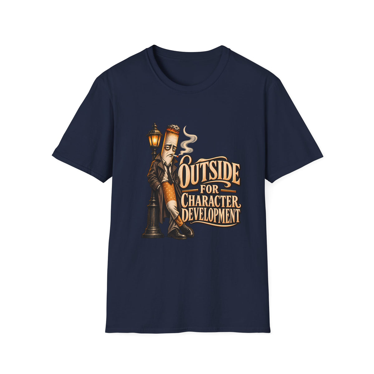 Outside for Character Development | Humorous Vintage Cigarette Graphic