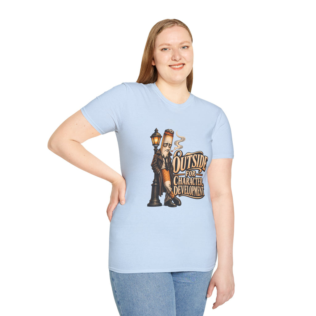 Outside for Character Development | Humorous Vintage Cigarette Graphic