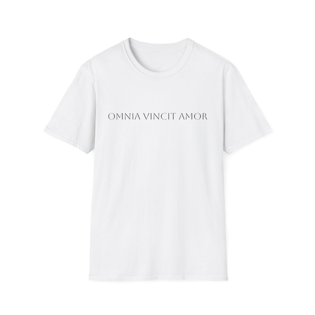 Omnia Vincit Amor T-Shirt — Minimal Latin Love Quote Tee