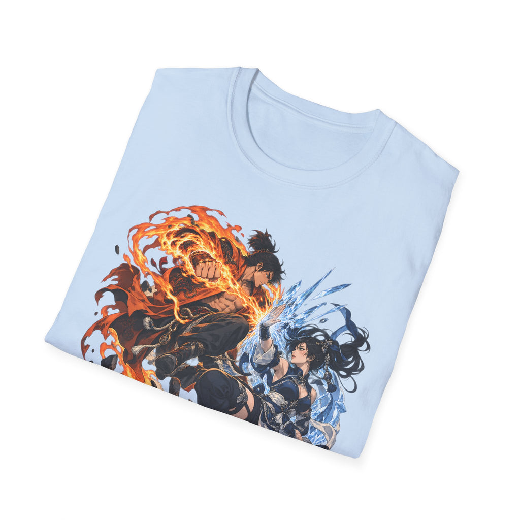 Elemental Battle | Fire vs Ice | Ninja Japanese Fantasy T-Shirt