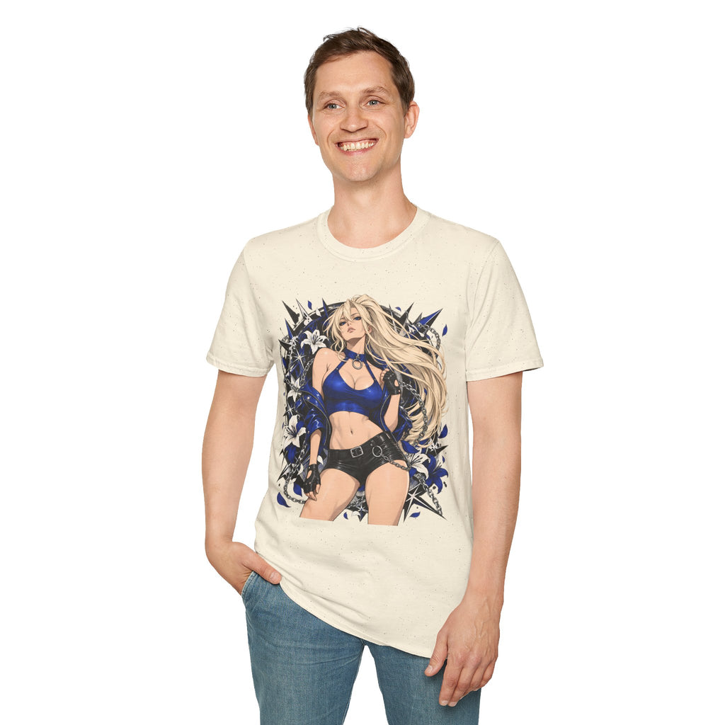 Electric Girl | Japanese Anime | Blonde Bombshell Pin Up Graphic Shirt