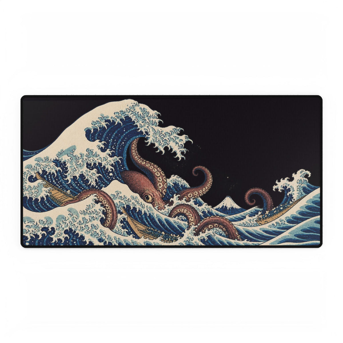 Mouse Mat | Great Wave Kraken | Japanese Sea Monster Art Desk Pad