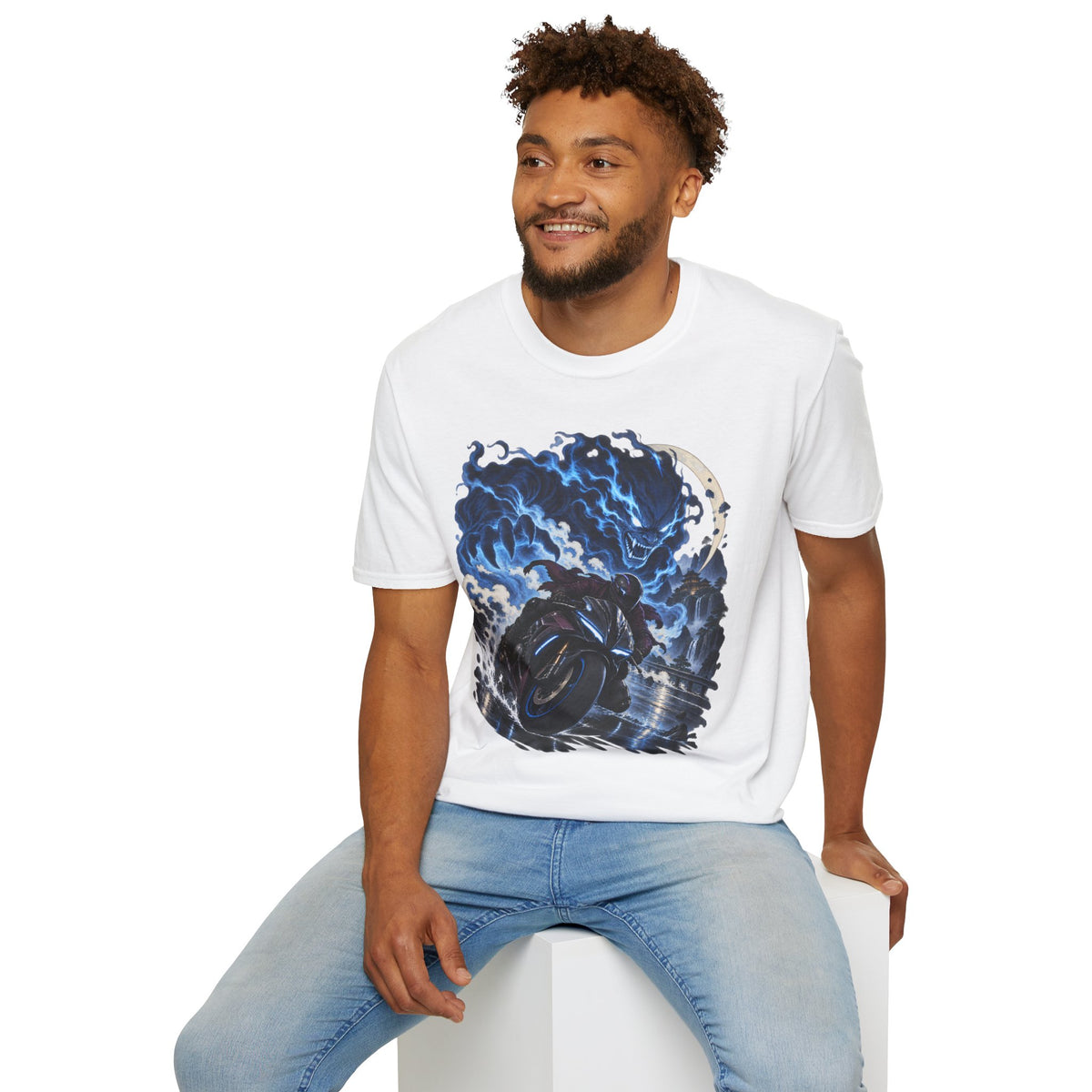 Demon of the Storm | Night Rider | Japanese Urban Motorcycle Tee