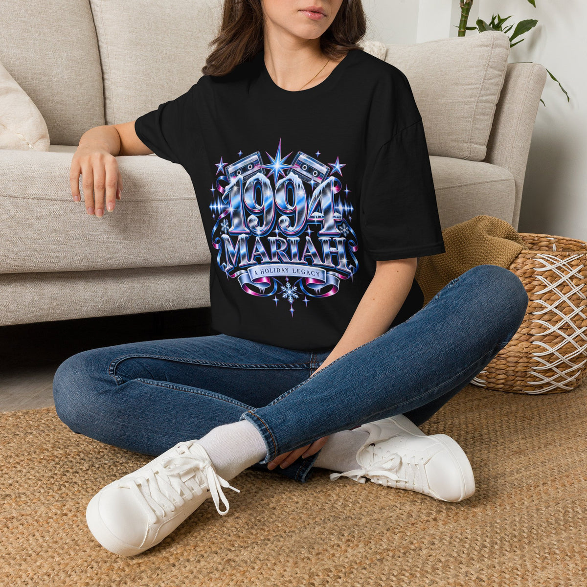 1990s Mariah Carey Graphic T-Shirt | Retro Cassette Pop Vintage Tour Style