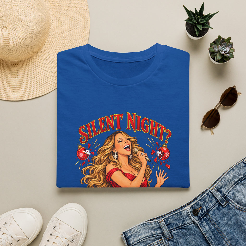 Mariah Carey Christmas T-Shirt | Silent Night? Not With Mariah Retro Holiday Tee
