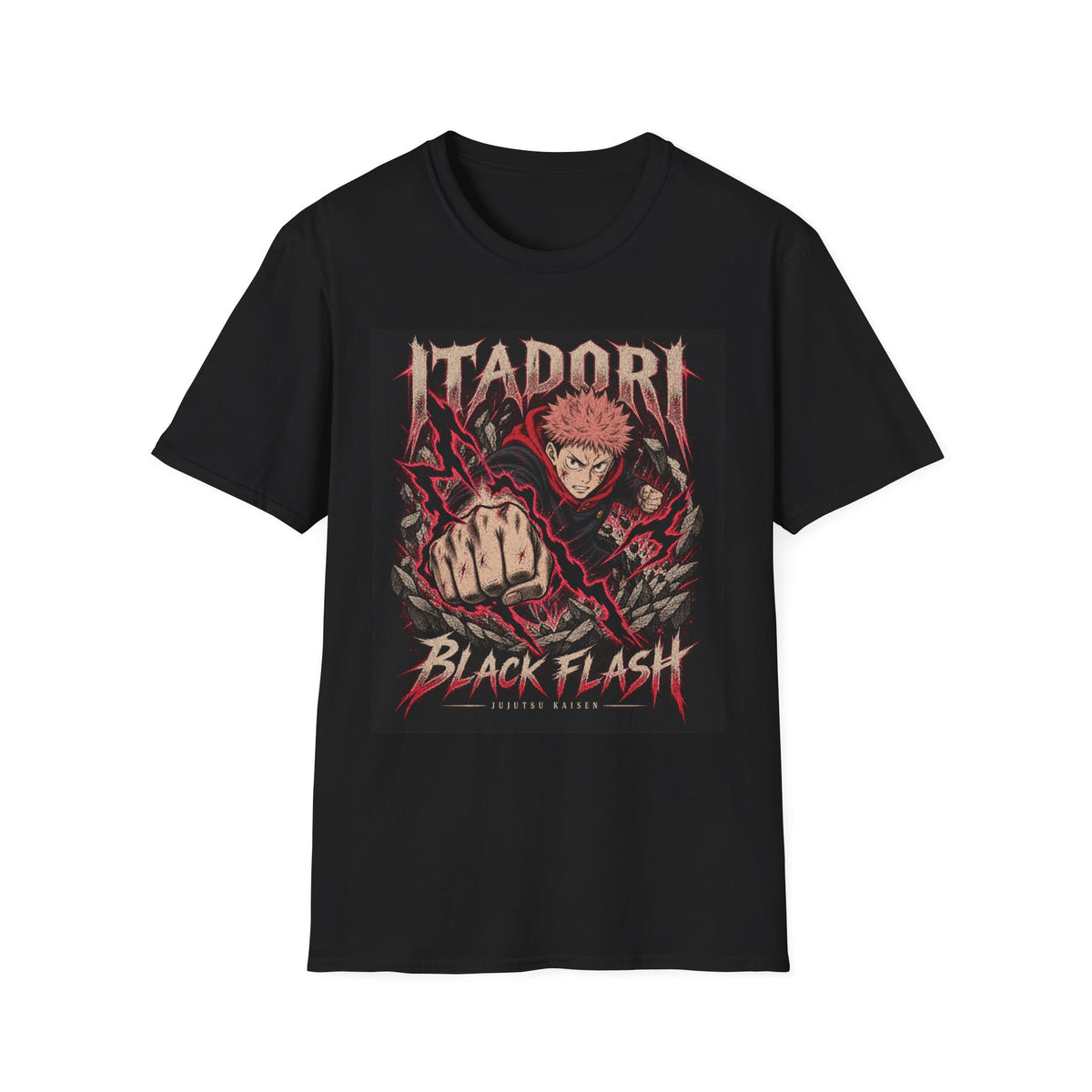Jujutsu Kaisen | Itadori | Black Flash | Graphic Anime Tee