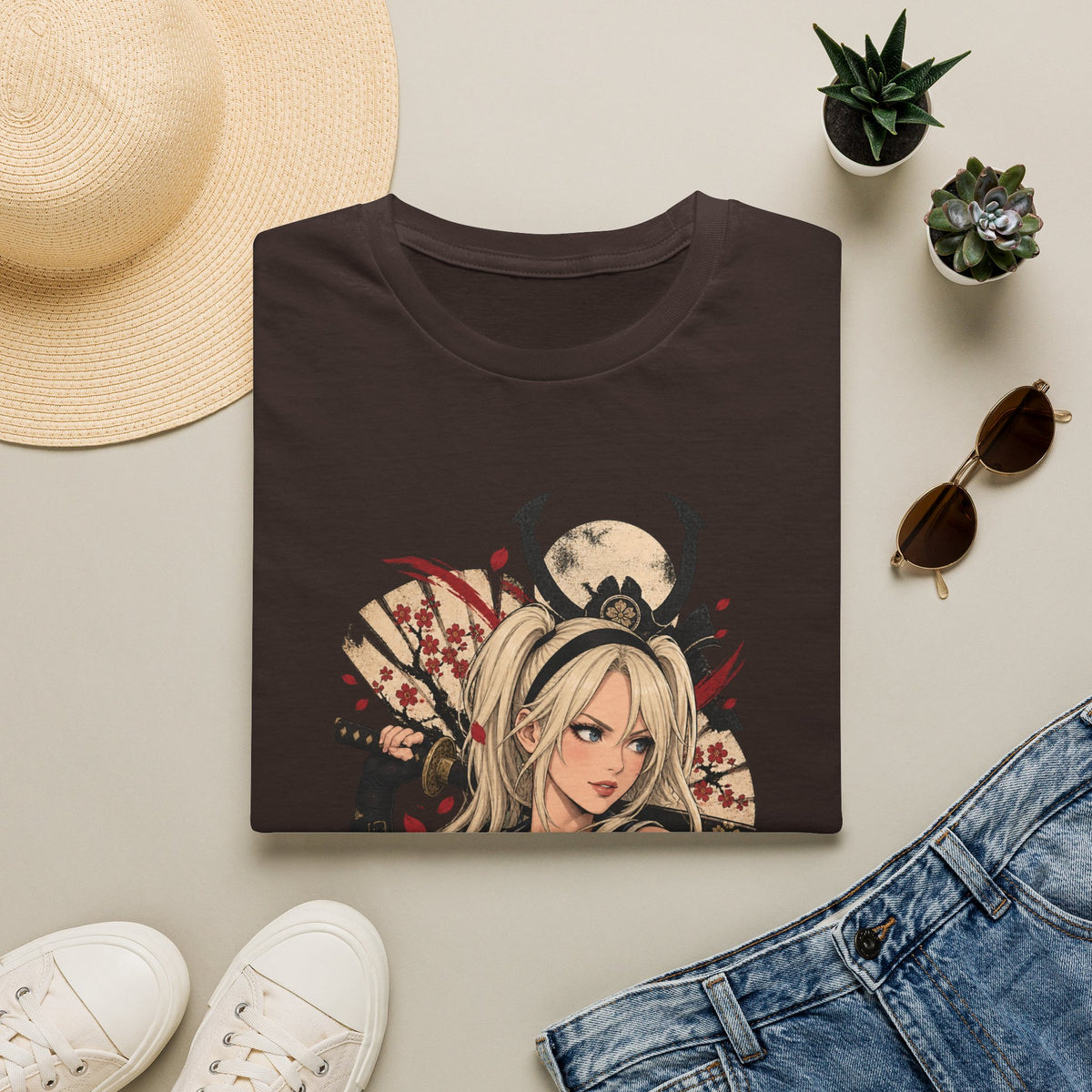 Babydoll | Samurai Anime Sexy Pin Up Girl Graphic T-Shirt