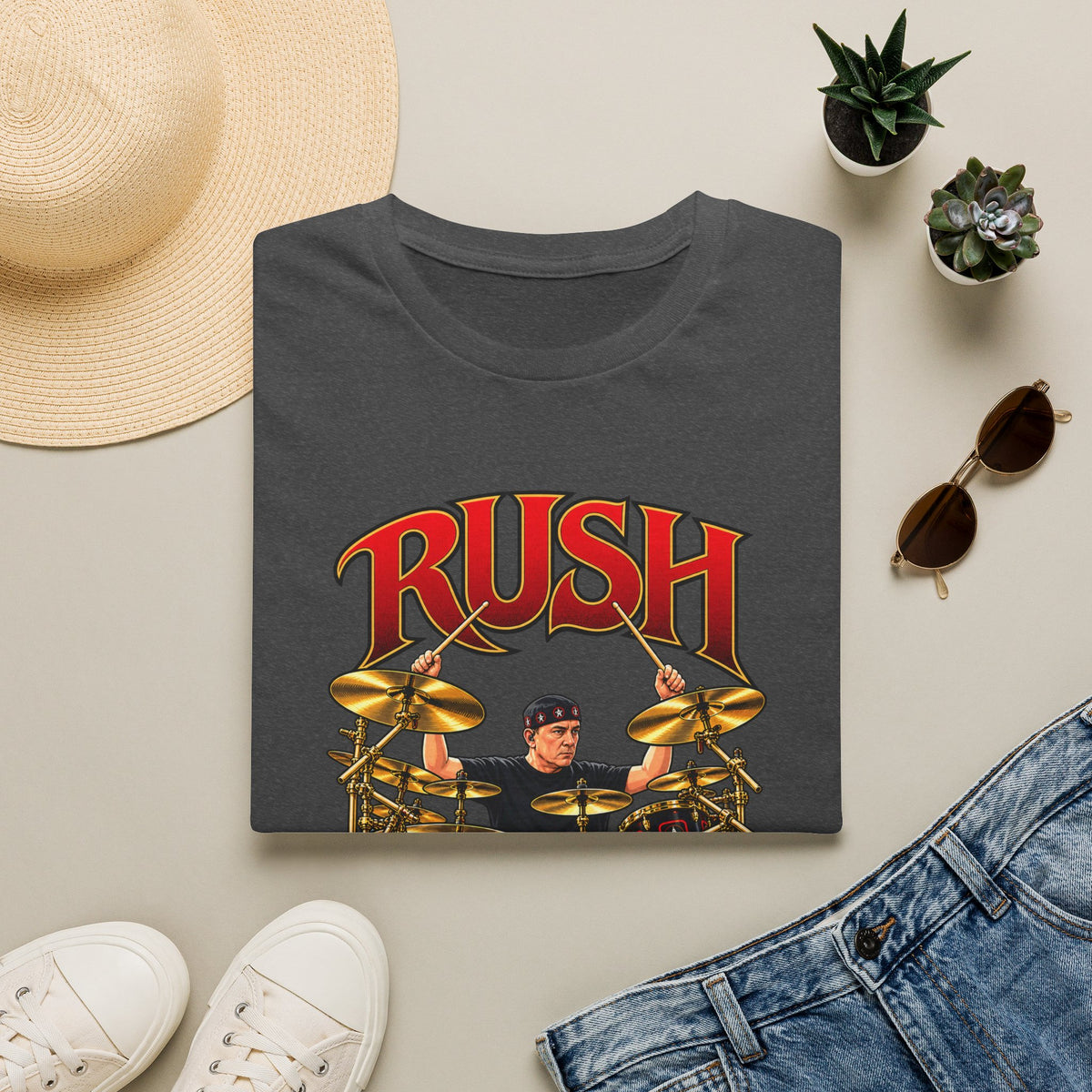 Rush | Neil Peart Drum Solo | Prog Rock Drummer Graphic T-Shirt