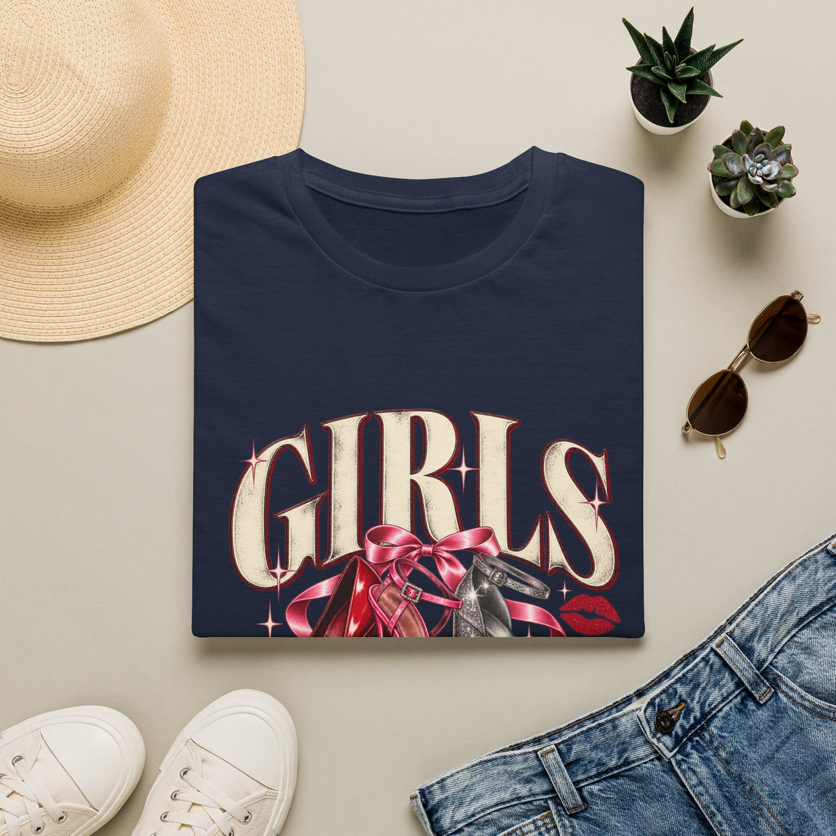 Sugababes |  Red Heels & Ribbons | Girls Night T Shirt
