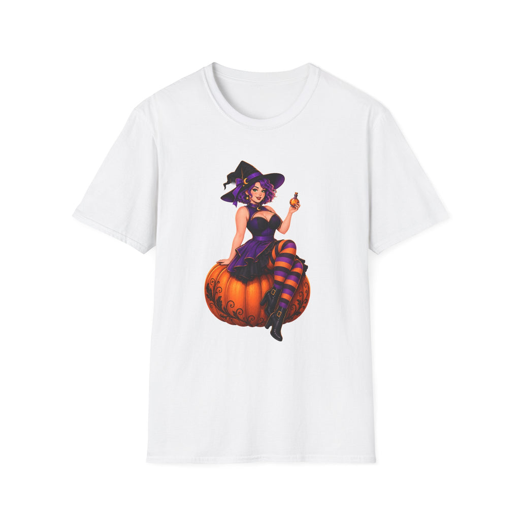 Witchy Halloween Pumpkin Witch T‑Shirt