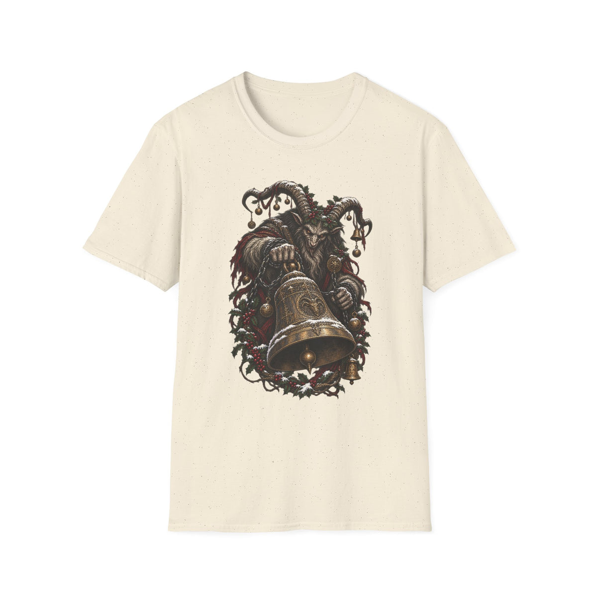 Krampus with Bell | Dark Christmas Demon T-Shirt