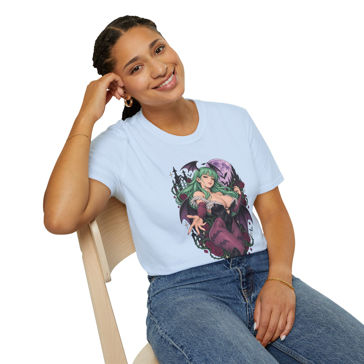 Morrigan | Sexy Succubus Pin Up Girl | Gothic Sorceress Halloween Gamer T-Shirt
