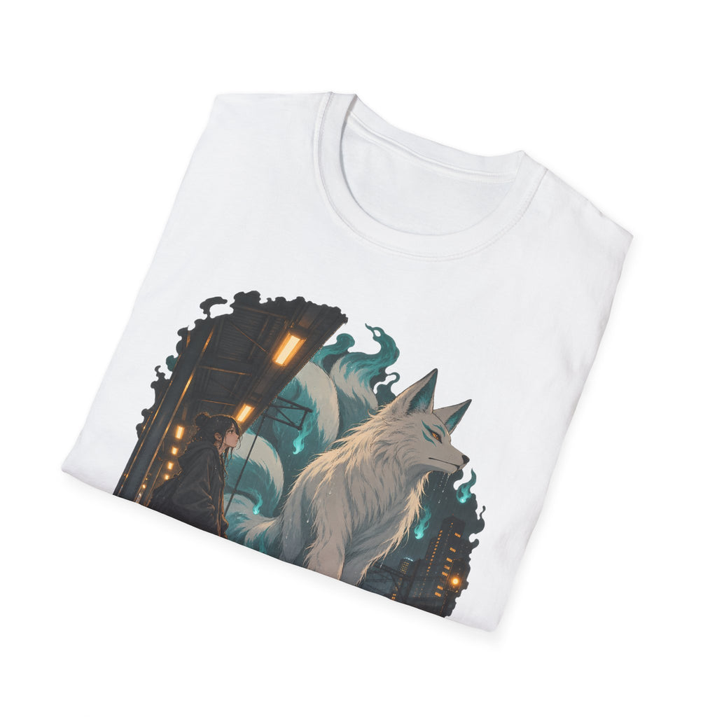 Wolf in the Rain | Last Train Home T-Shirt | Urban Nightscape Graphic Tee