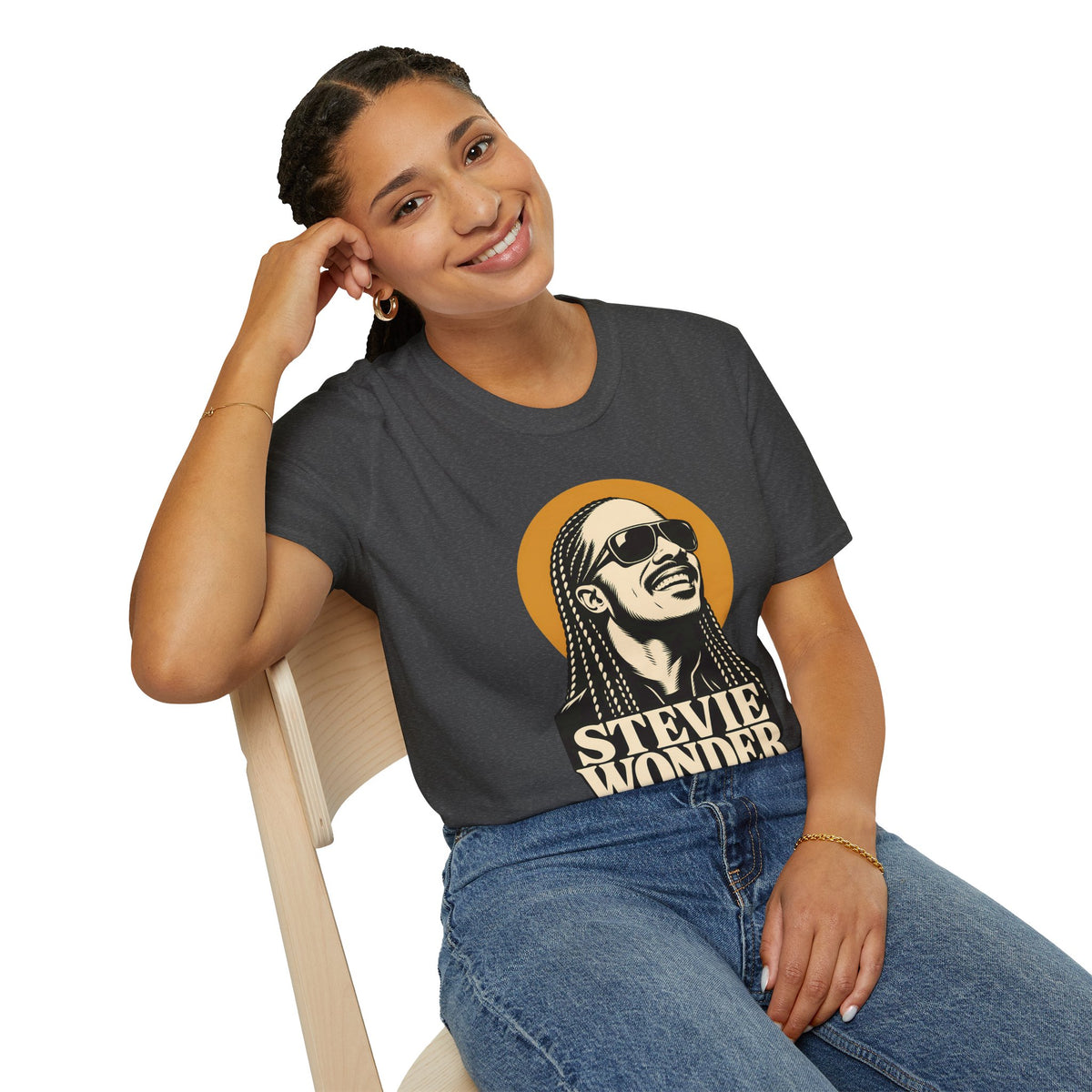 Stevie Wonder Graphic T-Shirt - Retro Soul Music Tee