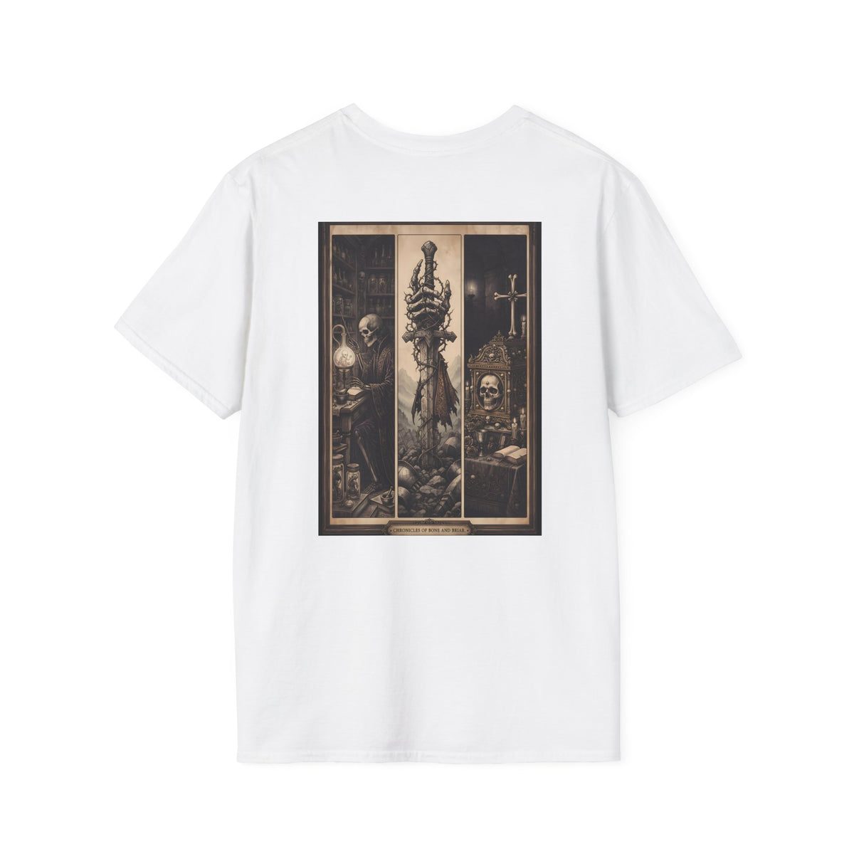 Dark Tarot-Inspired Graphic Tee — Hanging Hand & Occult Illustration
