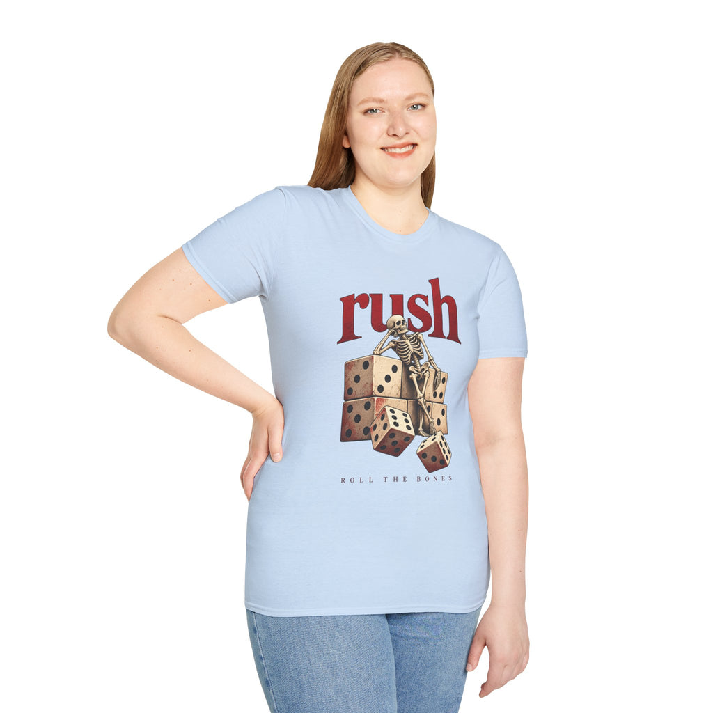 Rush | Roll the Bones | Dice Skeleton Prog Band T-Shirt
