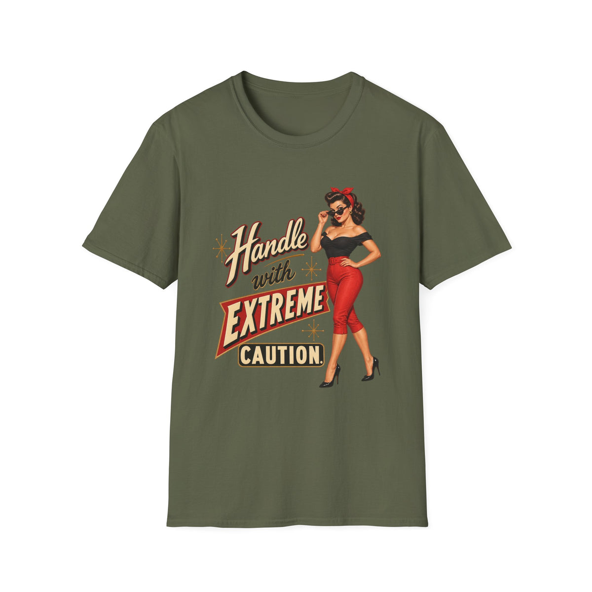 Handle With Extreme Caution Pinup Tee