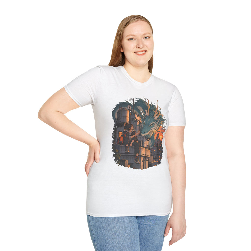 Serpent Cityscape | Urban Japanese Dragon T-Shirt