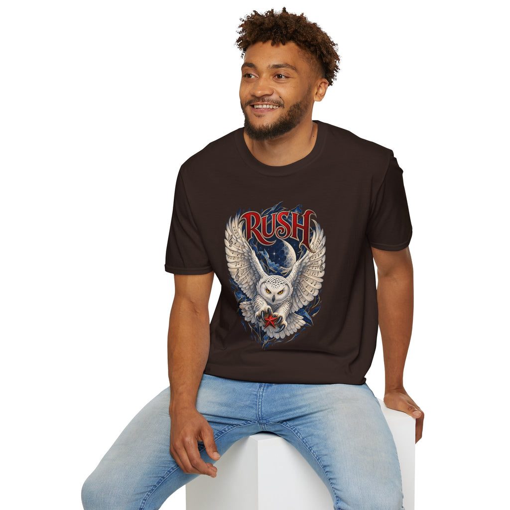 Rush | Fly by Night | Prog Rock | Owl Band Graphic T-Shirt
