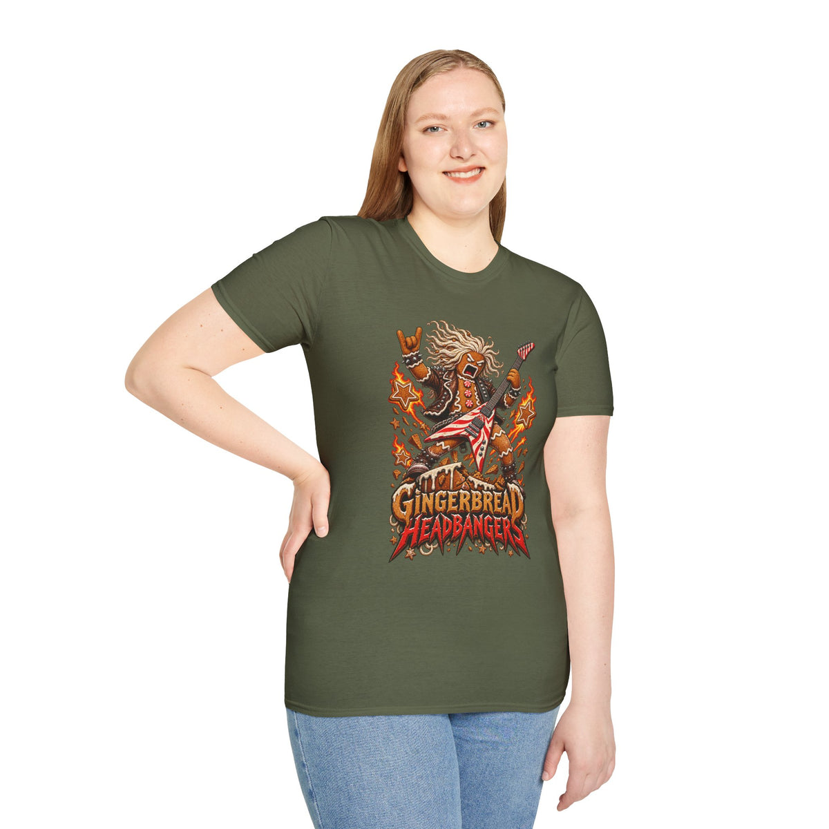 Gingerbread Headbangers | Christmas Funny Rock T-Shirt
