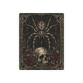 Metal Art Sign | Gothic Spider & Skull | Occult Wall Art