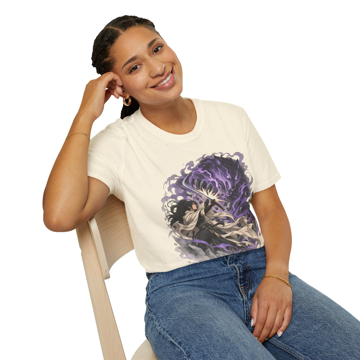 Trial of the Wolf | Samurai Anime Storm Warrior T-Shirt