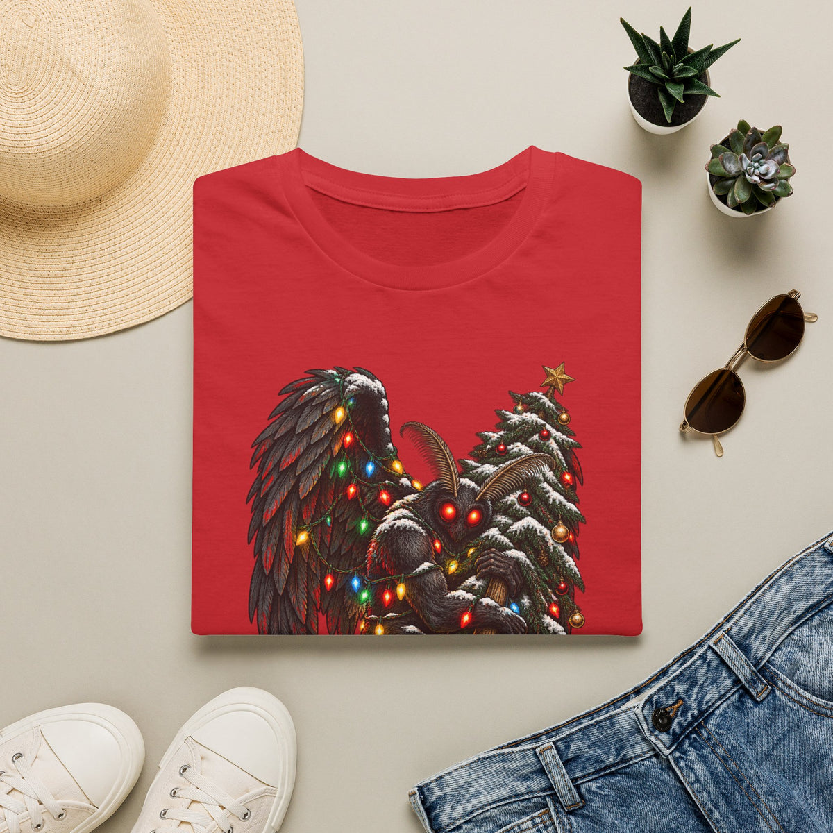 Moth to a Flame | Mothman | Christmas T Shirt
