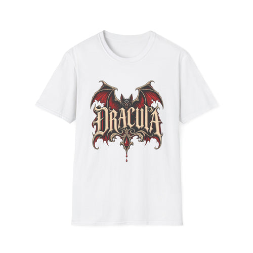 Dracula Bat Graphic T-Shirt | Gothic Vampire Logo Tee