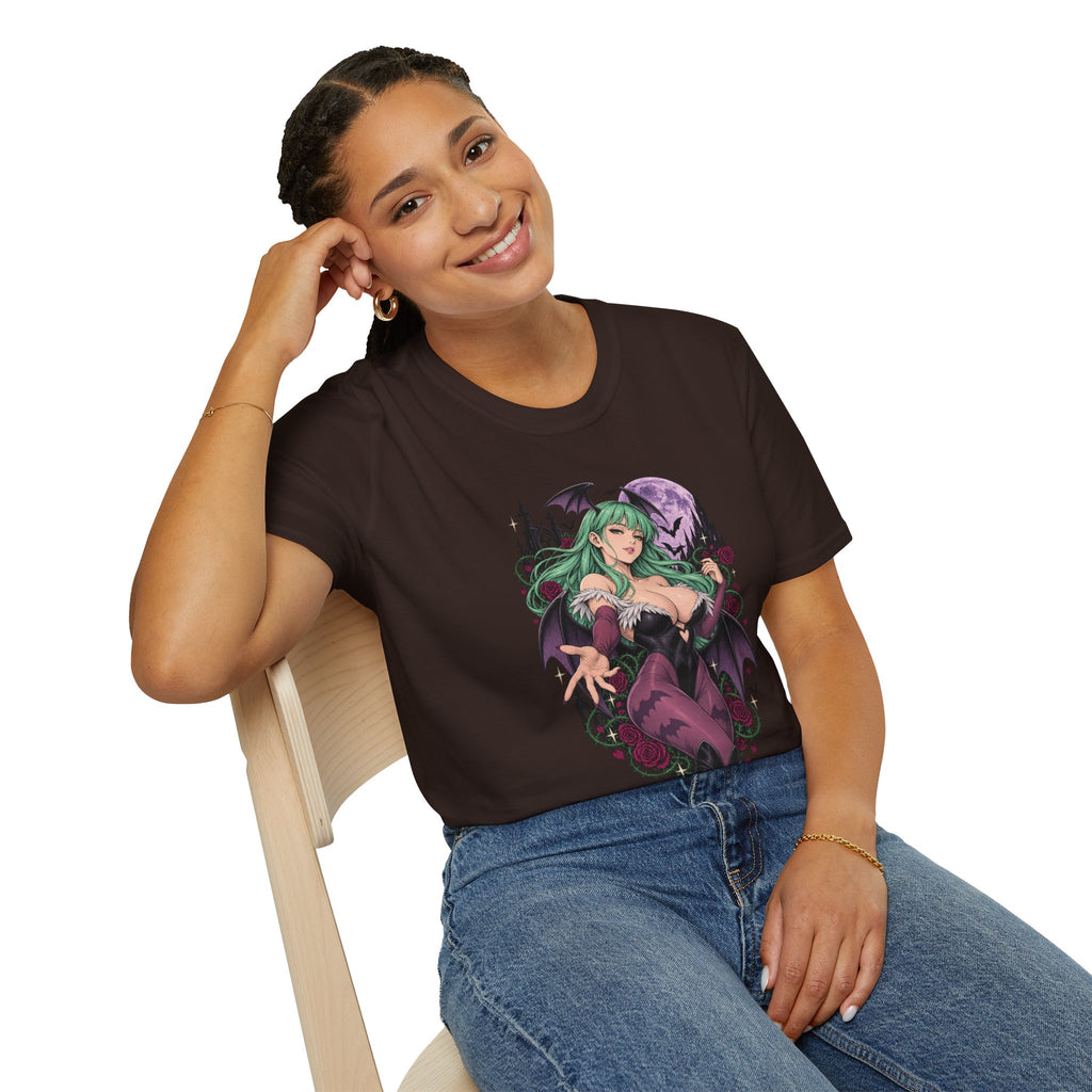 Morrigan | Sexy Succubus Pin Up Girl | Gothic Sorceress Halloween Gamer T-Shirt